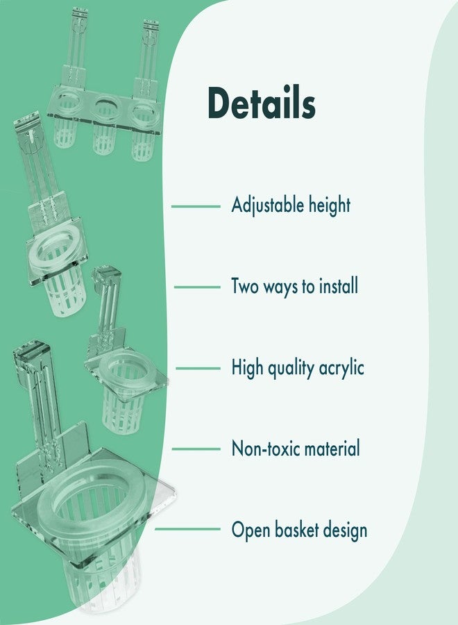 SubstrateSource Upgraded Acrylic Adjustable Clear Aquarium Plant Holder, Premium Aquarium Planter, Sturdy Aquarium Pothos Holder for Optimal Plant Growth (Small) - Image 5